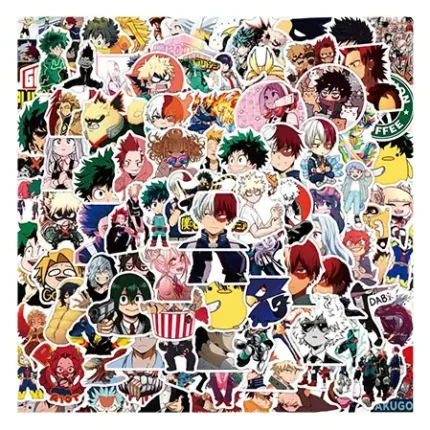 50/100 قطعة ملصقات أنمي (My Hero Academia) الرسوم المتحركة اليابانية