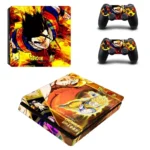 ⁦ملصق سكين PS4 Slim دراغون بول Z - غطاء حماية بتصميم غوكو لجهاز بلايستيشن 4⁩ - الصورة ⁦6⁩