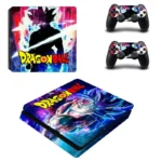⁦ملصق سكين PS4 Slim دراغون بول Z - غطاء حماية بتصميم غوكو لجهاز بلايستيشن 4⁩ - الصورة ⁦2⁩
