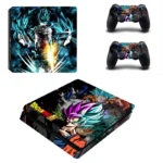 ⁦ملصق سكين PS4 Slim دراغون بول Z - غطاء حماية بتصميم غوكو لجهاز بلايستيشن 4⁩ - الصورة ⁦5⁩